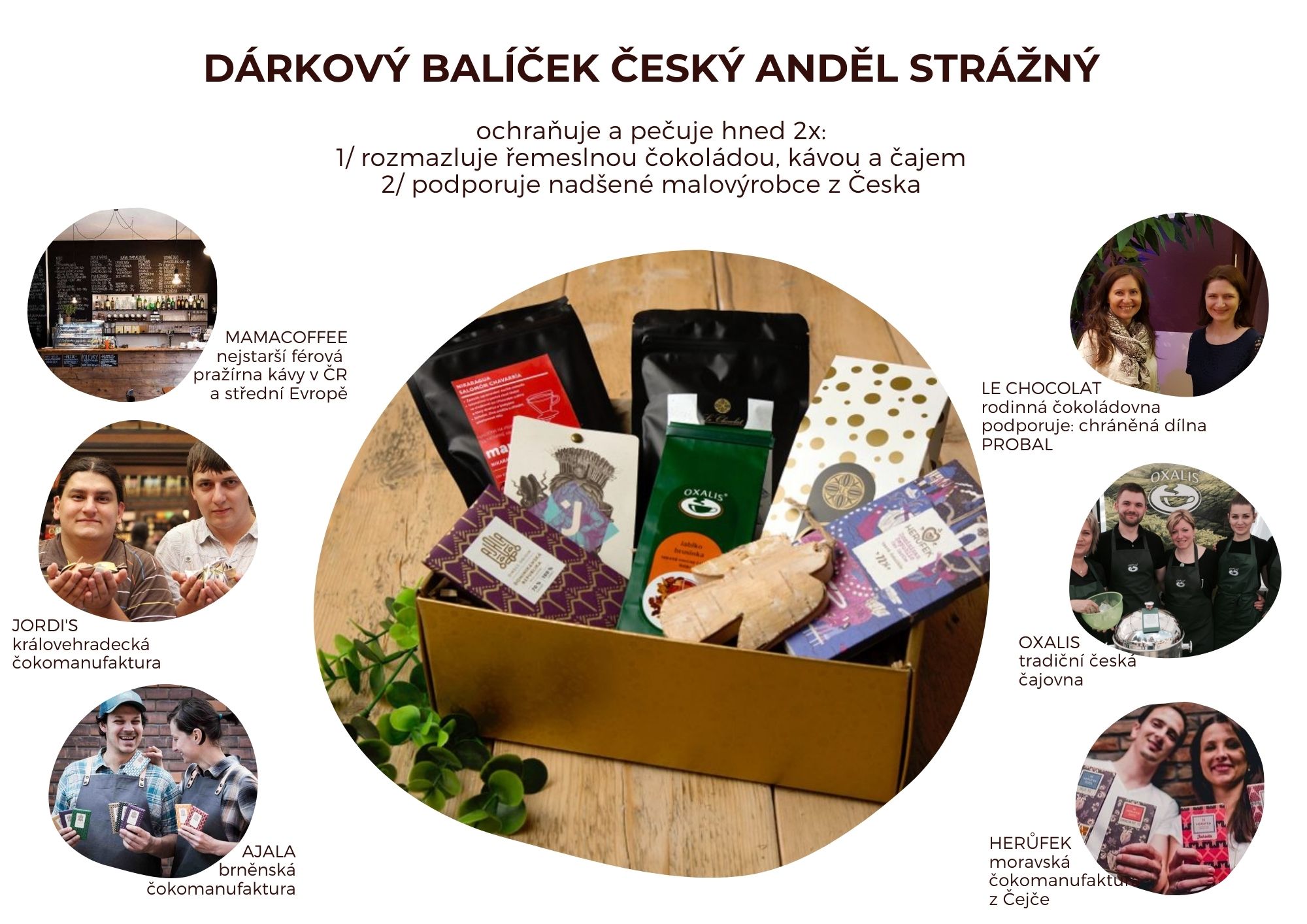 Darkovy balicek Cesky andel strazny purpurovy komu